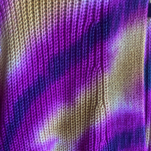 YFB NWT Boho Tie-Dye Long Sleeve Button Down 100% Cotton Knit Sweater Small - Picture 5 of 10